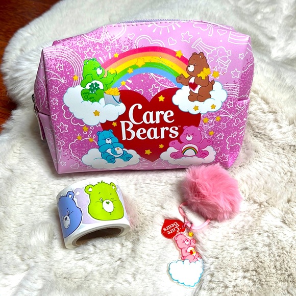 New Care Bears makeup bag bundle stickers keychain - Picture 4 of 14